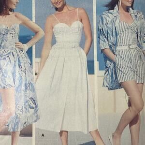 Butterick 5672 Pattern Top Skirt Shorts Miss 8-12 Loose Fit Pocket Beach Wedding